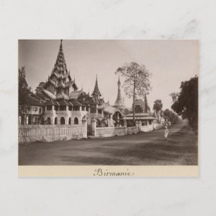 Wayzayanda monastery and pagodas at Moulmein Postcard