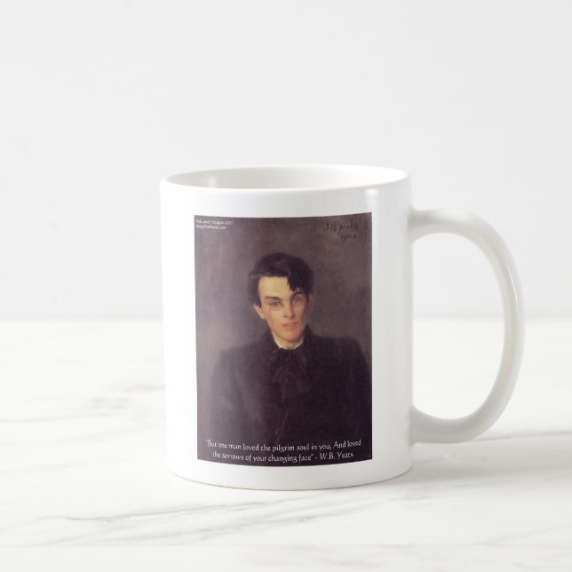 WB Yeats "Pilgrim Soul" Love Quote Gifts & Cards Coffee Mug (Right)