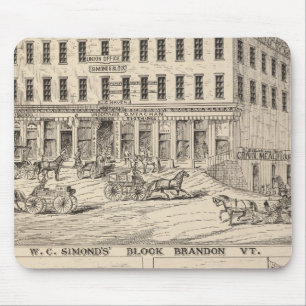 WC Simond's' Block in Brandon Mouse Mat