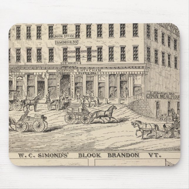 WC Simond's' Block in Brandon Mouse Mat (Front)
