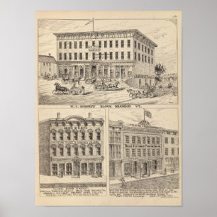 WC Simond's' Block in Brandon Poster