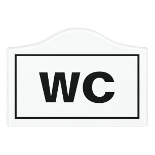 WC toilet restroom washroom symbol door sign