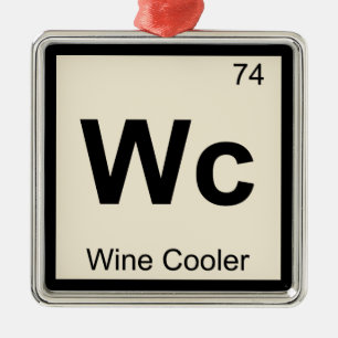 Wc - Wine Cooler Chemistry Periodic Table Symbol Metal Tree Decoration