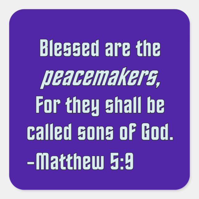 WDJS: Blessed Are the Peacemakers Stickers (Front)