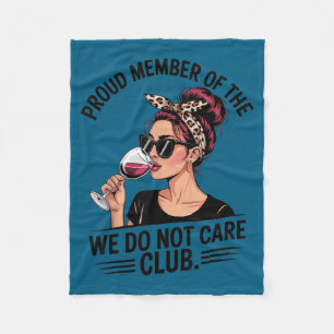 Wdnc - we do not care club Graphic Art Fleece Blanket