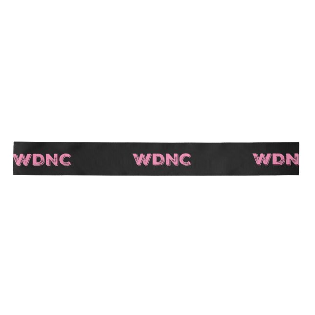 WDNC We Do Not Care Satin Ribbon (Front)