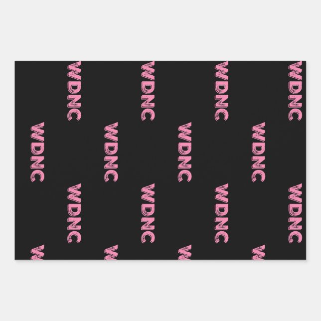 WDNC We Do Not Care Wrapping Paper Sheet (Front)