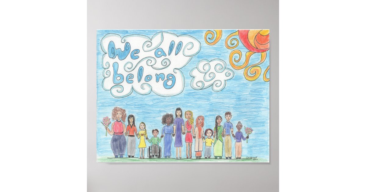 we-all-belong-poster-zazzle