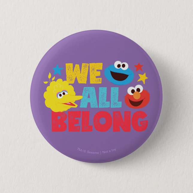 We All Belong Stars 6 Cm Round Badge (Front)