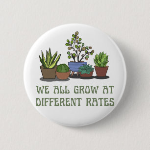 we all grow at different rates preschool teacher 6 cm round badge