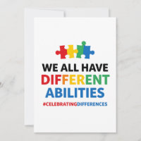 We All Have Different Abilities Awareness Art