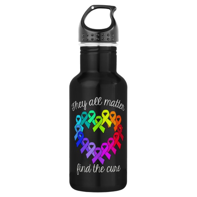 We All Matter/Find the Cure - Water Bottle (Front)