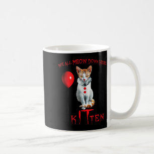 We All Meow Clown Cat Kitten Halloween Funny Cute Coffee Mug