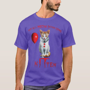 We All Meow Clown Cat Kitten Halloween Funny Cute T-Shirt