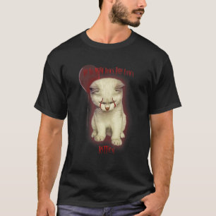 We All MEOW Down Here Clown Cat Kitten T-Shirt