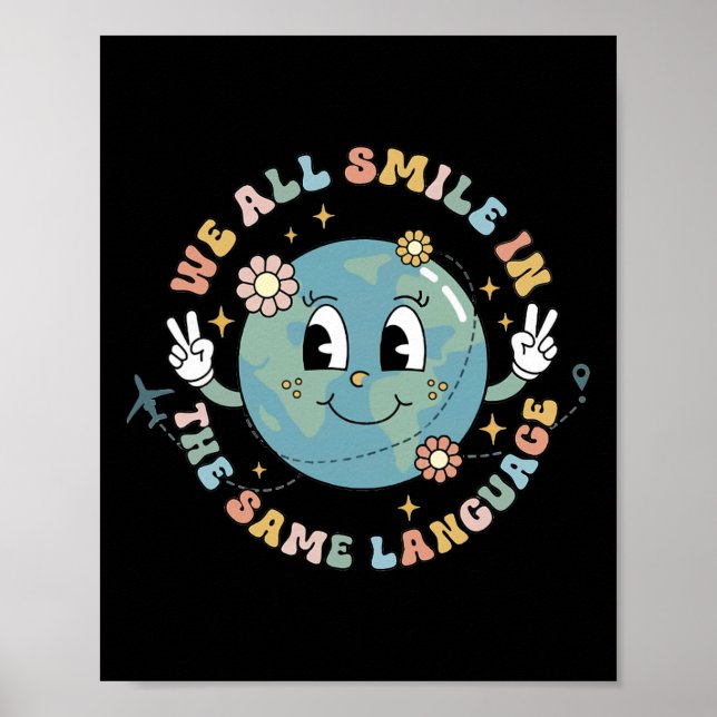 We All Smile In The Same Language Esl Multilingual Poster (Front)