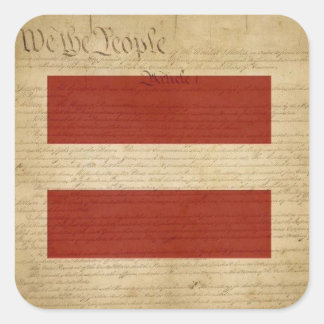 We ALL the People = EQUALITY Square Sticker