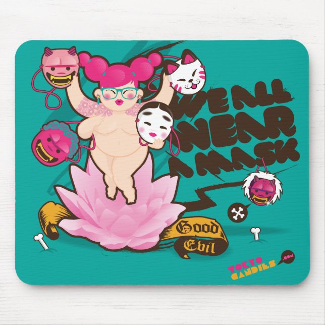 We all wear a mask mouse mat (Front)