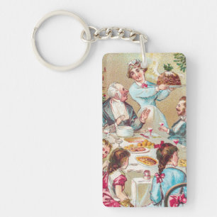 We All Wish You a Merry Christmas - Vintage Card Key Ring