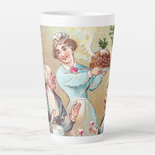 We All Wish You a Merry Christmas - Vintage Card Latte Mug