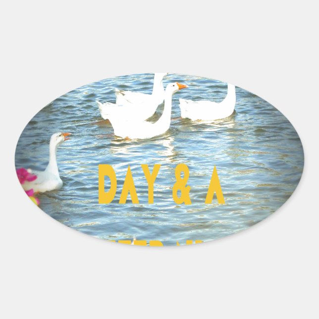 We always leave our customers happy & satisfied. oval sticker (Front)