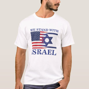We American Stand With Israel flag T-Shirt