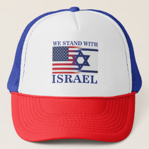 We American Stand With Israel flag Trucker Hat