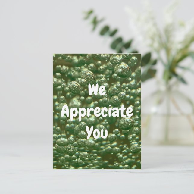 We Appreciate You Employee Achievement Thank You Postcard (Standing Front)