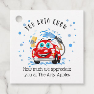 we  appreciated you car wash gift tags