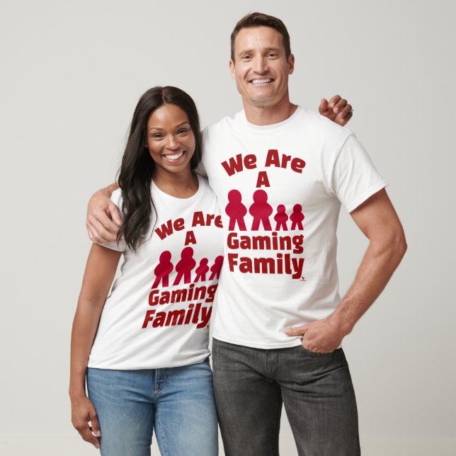 We Are A Gaming Family Fun Meeple Art T-Shirt (Unisex)