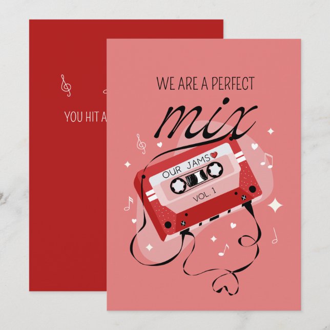 We Are A Perfect Mix Valentine Holiday Card (Front/Back)