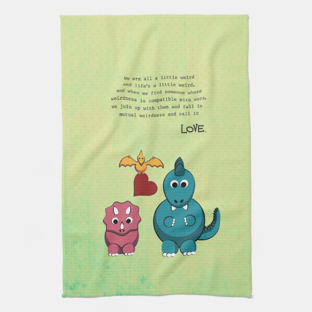 We are all a little weird... tea towel (Vertical)