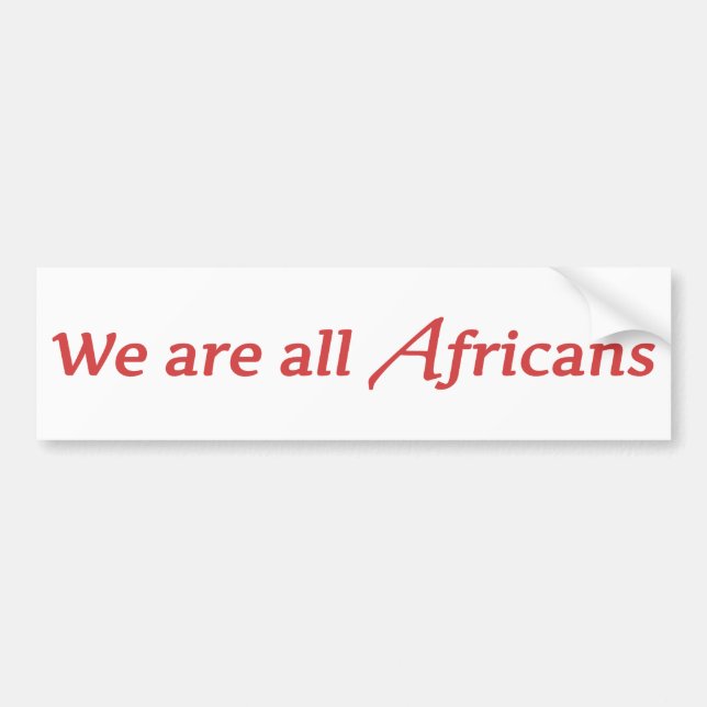 We are all Africans Bumper Sticker (Front)