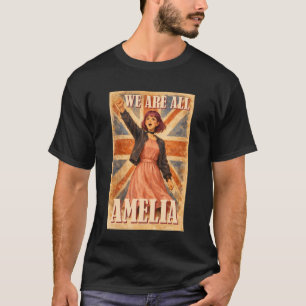We are All Amelia Vintage Union Jack British UK En T-Shirt
