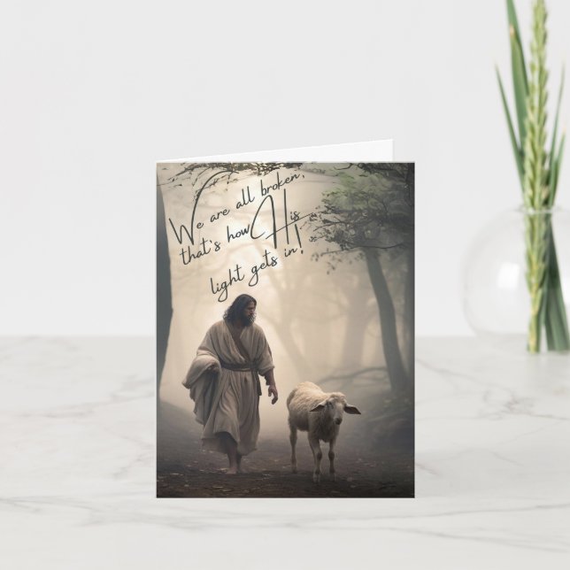 We Are All Broken, That's How HIS Light Gets In Holiday Card (Front)