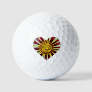 We are all Connected, heart flower Golf Balls