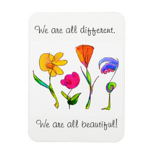 We Are All Different & Beautiful Diversity Magnet