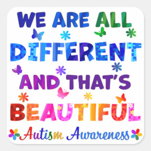 We Are All DIFFERENT Square Sticker