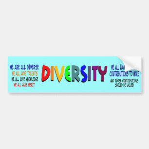 We Are All Diverse Bumper Sticker
