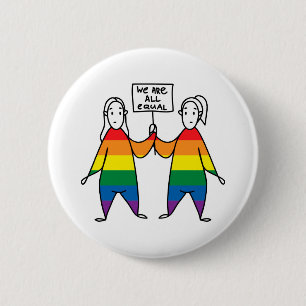We Are All Equal 6 Cm Round Badge
