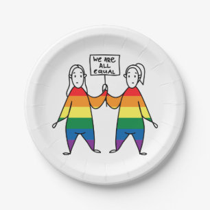 We Are All Equal Paper Plate