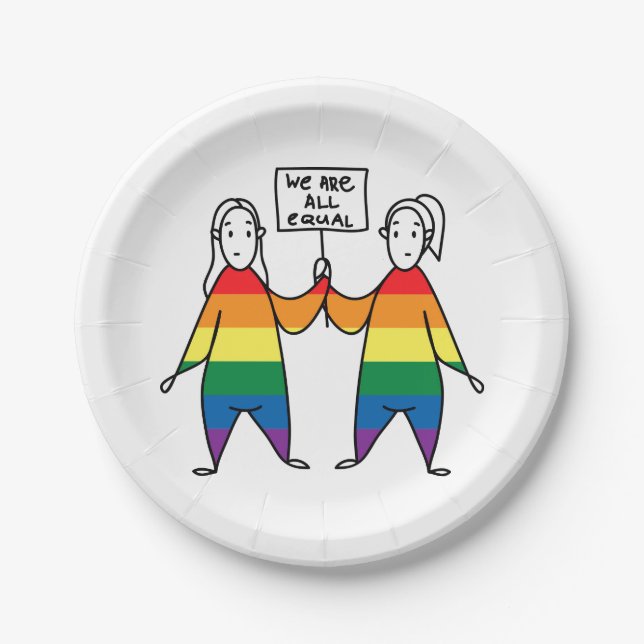We Are All Equal Paper Plate (Front)