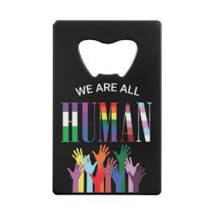 We Are All Human Colourful Hands 