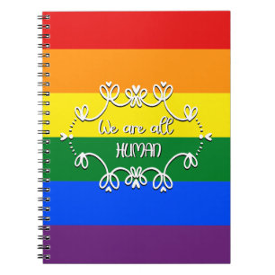 We Are All Human LGBTQ Pride Month Notebook