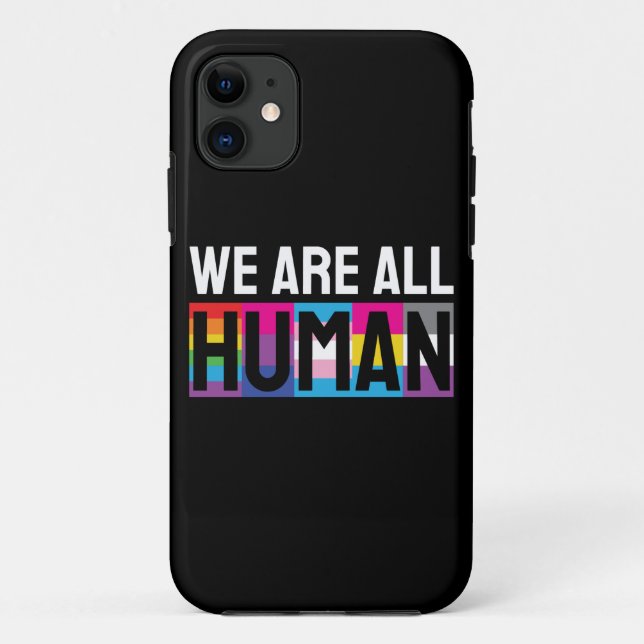 We Are All Human LGBTQIA+ Case-Mate iPhone Case (Back)