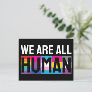 We Are All Human LGBTQIA+ Postcard