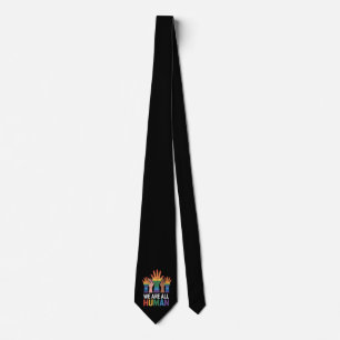 We Are All Human Rainbow LGBTQ Pride Raising Hands Tie