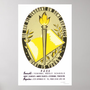 We Are All Ignorant 1938 WPA Poster