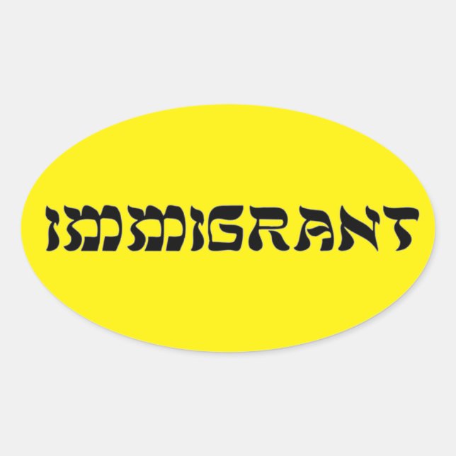 (We Are All) Immigrants - Resist ICE Oval Sticker (Front)