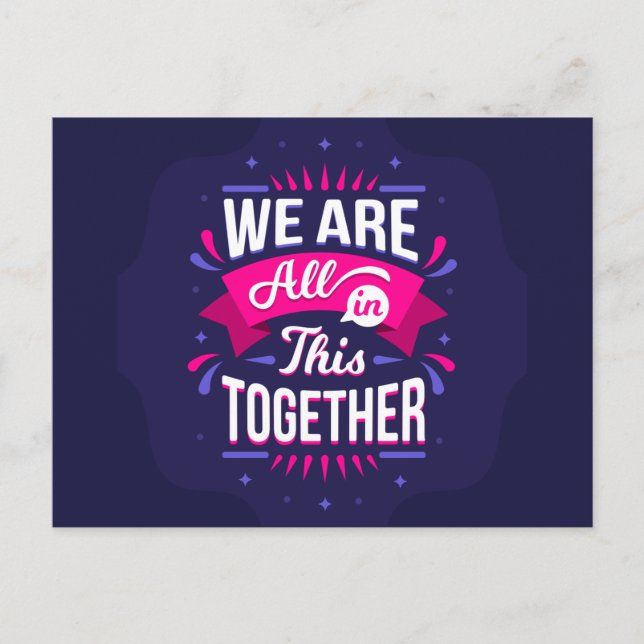 We are all in this together xoxo postcard (Front)